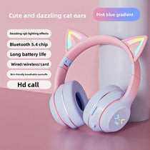 Cat Ear Bluetooth Headset – RGB Lights, Kawaii Design, Gift for Girls, 5 Colors