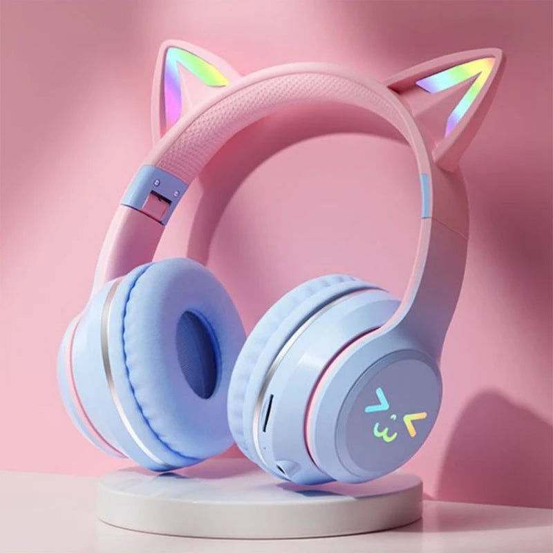 Cat Ear Bluetooth Headset – RGB Lights, Kawaii Design, Gift for Girls, 5 Colors Main image