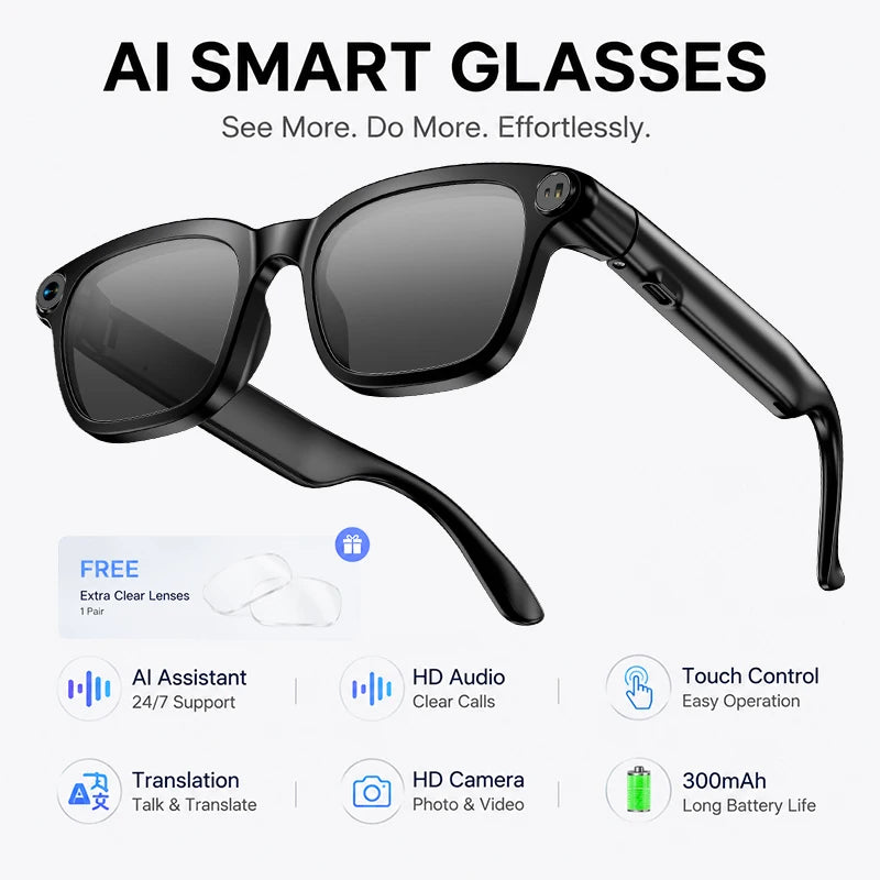 AI Smart Glasses M08 – HD Camera, Translation & Voice Assistant Secondary image