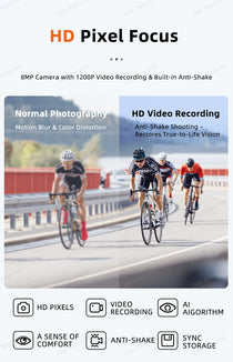 Ola Esporte AI Smart Cycling Glasses – 1080P Camera, UV400, Bluetooth 5.3 & AI Translation
