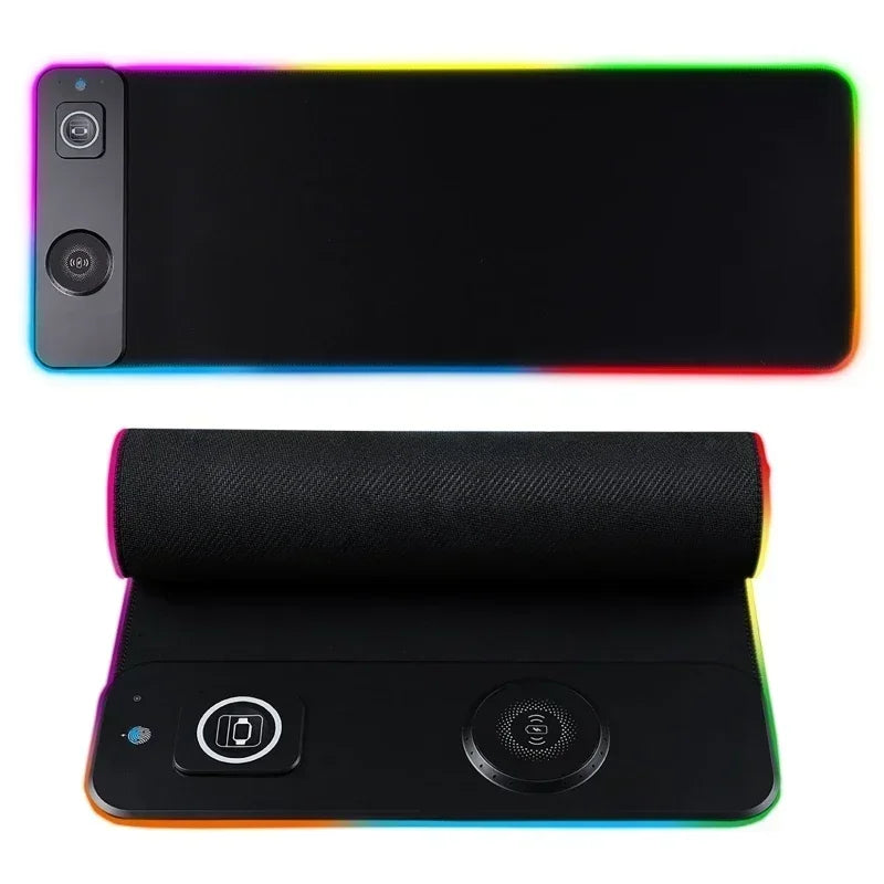 Luxuglow RGB Wireless Charging Mouse Pad – 15W, 800×300mm, 14 Lighting Modes Secondary image