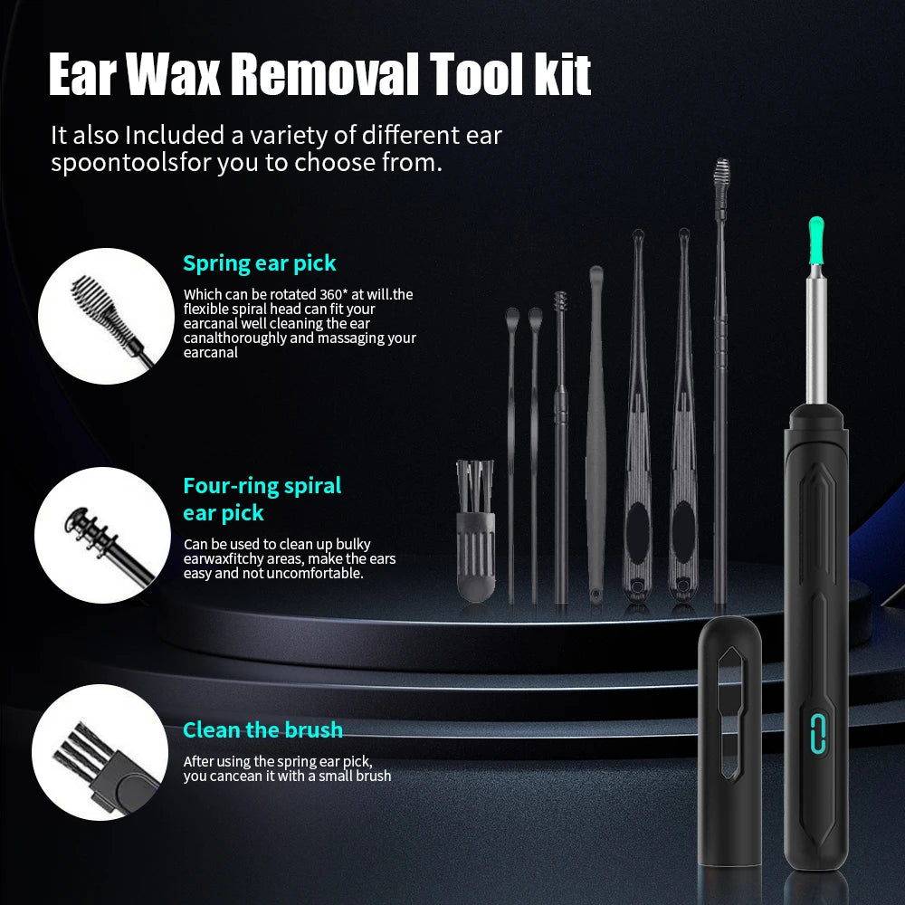 NATFIRE NK3 Pro Smart Visual Ear Cleaner – 1296P HD WiFi Otoscope Ear Wax Removal Kit Secondary image