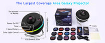 Galaxy Projector 13-in-1 HD Planetarium – Shooting Stars, Timer, 360°, 230 sq ft