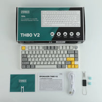 EPOMAKER TH80 V2 Mechanical Keyboard – 75%, Tri-Mode, 8000mAh, Gasket Mount, RGB