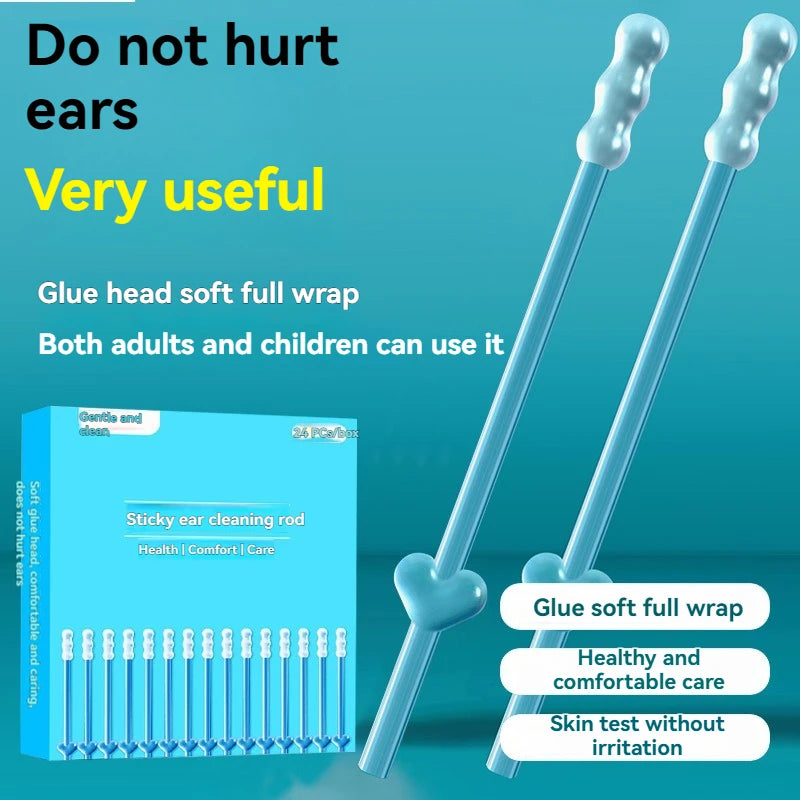 Silicone Sticky Ear Wax Remover – Disposable Adhesive Ear Picks for Kids & Adults, S/L Sizes (1 or 3 Pack) Secondary image