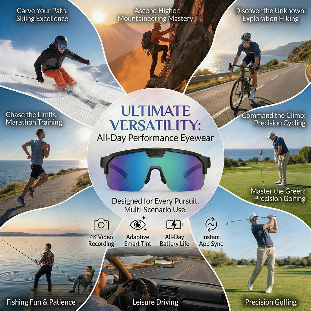 GUHUAVMI Q01 AI Smart Glasses – Dual Camera, 4K Video, Stereo Audio & Real-Time Translation Secondary image