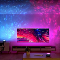 LED Water Ripple & Aurora Projector – 14 Effects, RGB, Remote Control, USB, 7 Colors