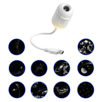 2-in-1 Mini Galaxy Star Projector – 360° Rotating, Sliding Films, Starry Sky Night Light
