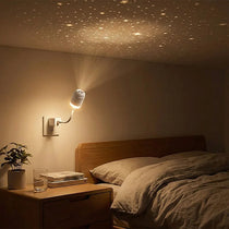 Dual-Mode Mini Galaxy Projector – Night Light + Starry Sky, Warm Atmosphere, Up to 24 Slides