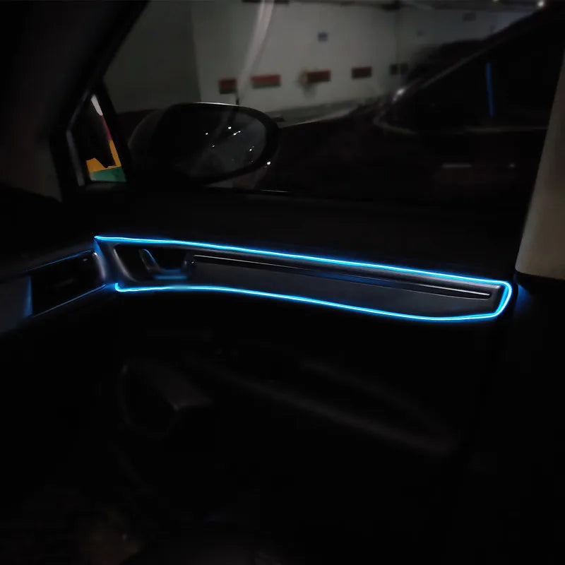 Car Interior EL Neon Strip Light – USB, Flexible, DIY Ambient Light, 1M/3M/5M, 3 Colors Secondary image