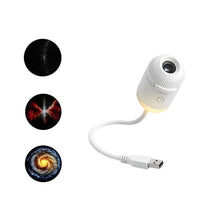 2-in-1 Mini Galaxy Star Projector – 360° Rotating, Sliding Films, Starry Sky Night Light