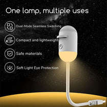 Dual-Mode Mini Galaxy Projector – Night Light + Starry Sky, Warm Atmosphere, Up to 24 Slides