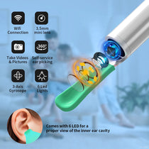 Wireless Ear Camera - HD Ear Wax Removal Tool with LED Light
