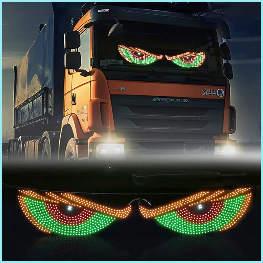 Car Dynamic Eye LED Lights – Flexible Rear Window Display, 12V, 4 Colors Main image