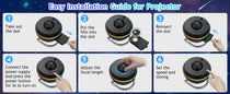 Galaxy Projector 13-in-1 HD Planetarium – Shooting Stars, Timer, 360°, 230 sq ft