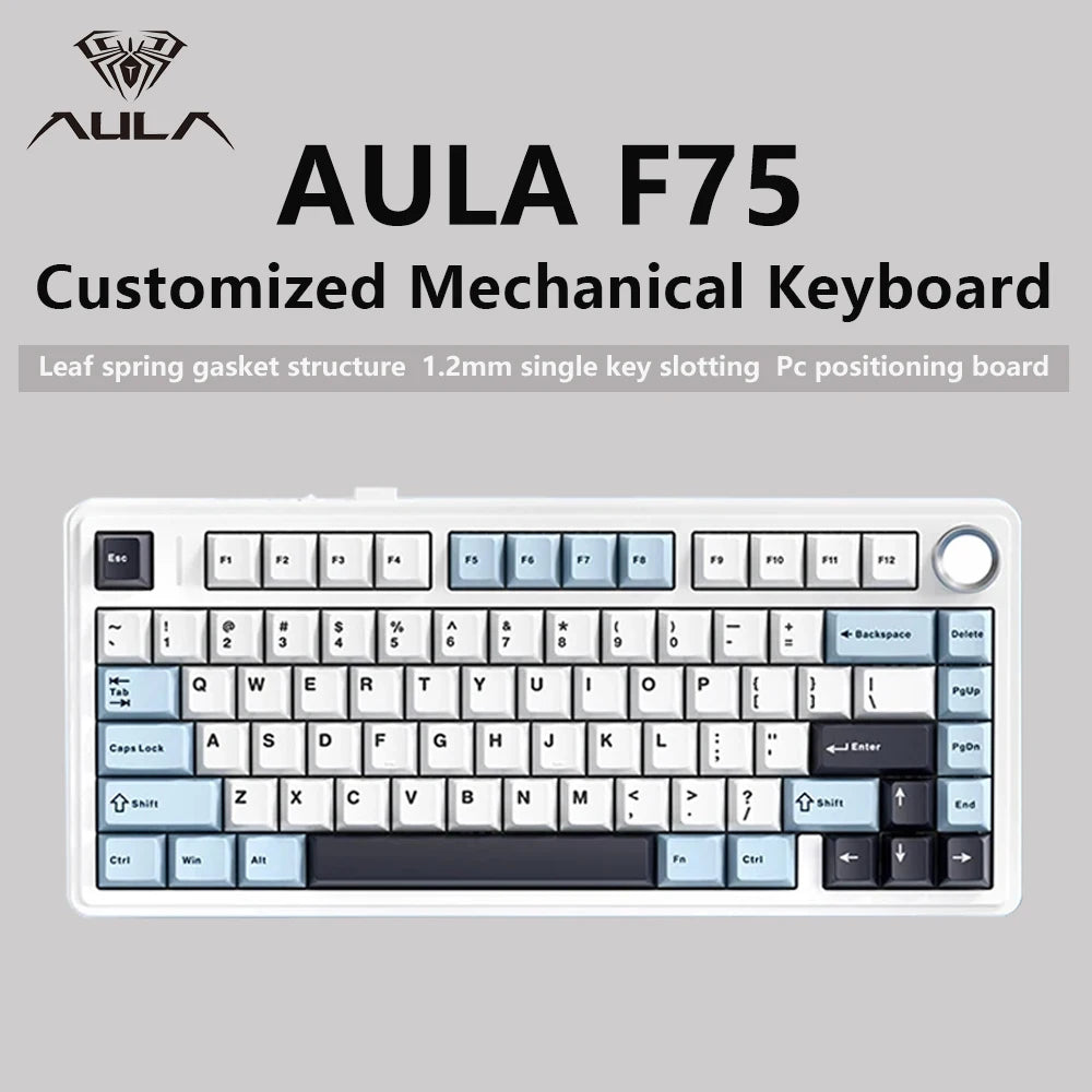 AULA F75 Mechanical Gaming Keyboard – 75%, Triple Mode, RGB, Hot-Swap, Gasket Mount Main image