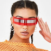 RMM Futuristic Narrow Visor Sunglasses – Mirror Lens, Unisex, 13 Color Options