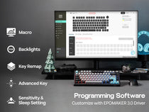 EPOMAKER TH80 V2 Mechanical Keyboard – 75%, Tri-Mode, 8000mAh, Gasket Mount, RGB