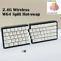 SZRKBD W64 Split Ergonomic Mechanical Keyboard – 2.4G Wireless, Hot-Swap, VIAL