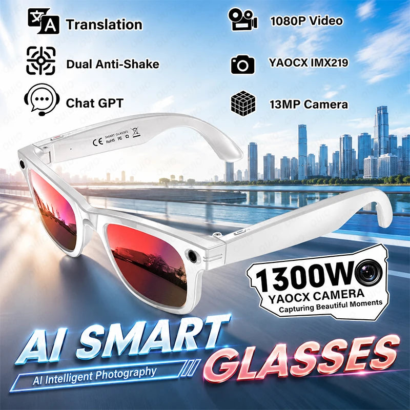 W620 Pro AI Smart Glasses – 4K Camera, Bluetooth 5.3 & Real-Time Translation Main image