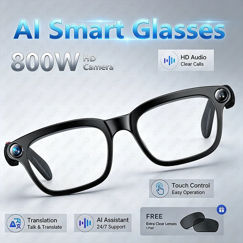 AI Smart Glasses M08 – HD Camera, Translation & Voice Assistant Main image