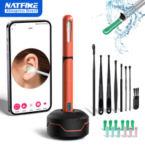 NATFIRE NK3 Pro Smart Visual Ear Cleaner – 1296P HD WiFi Otoscope Ear Wax Removal Kit