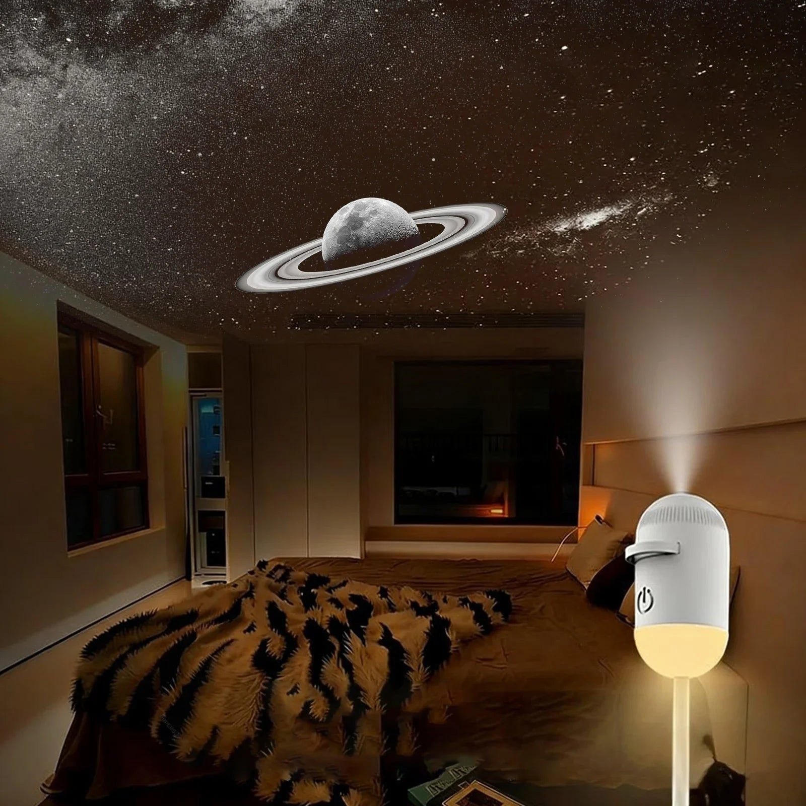 2-in-1 USB Mini Galaxy Star Projector – Night Light, Up to 24 Films, Flexible Gooseneck Secondary image