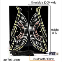 Car Dynamic Eye LED Lights – Flexible Rear Window Display, 12V, 4 Colors