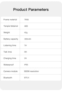 AI Smart Glasses M08 – HD Camera, Translation & Voice Assistant