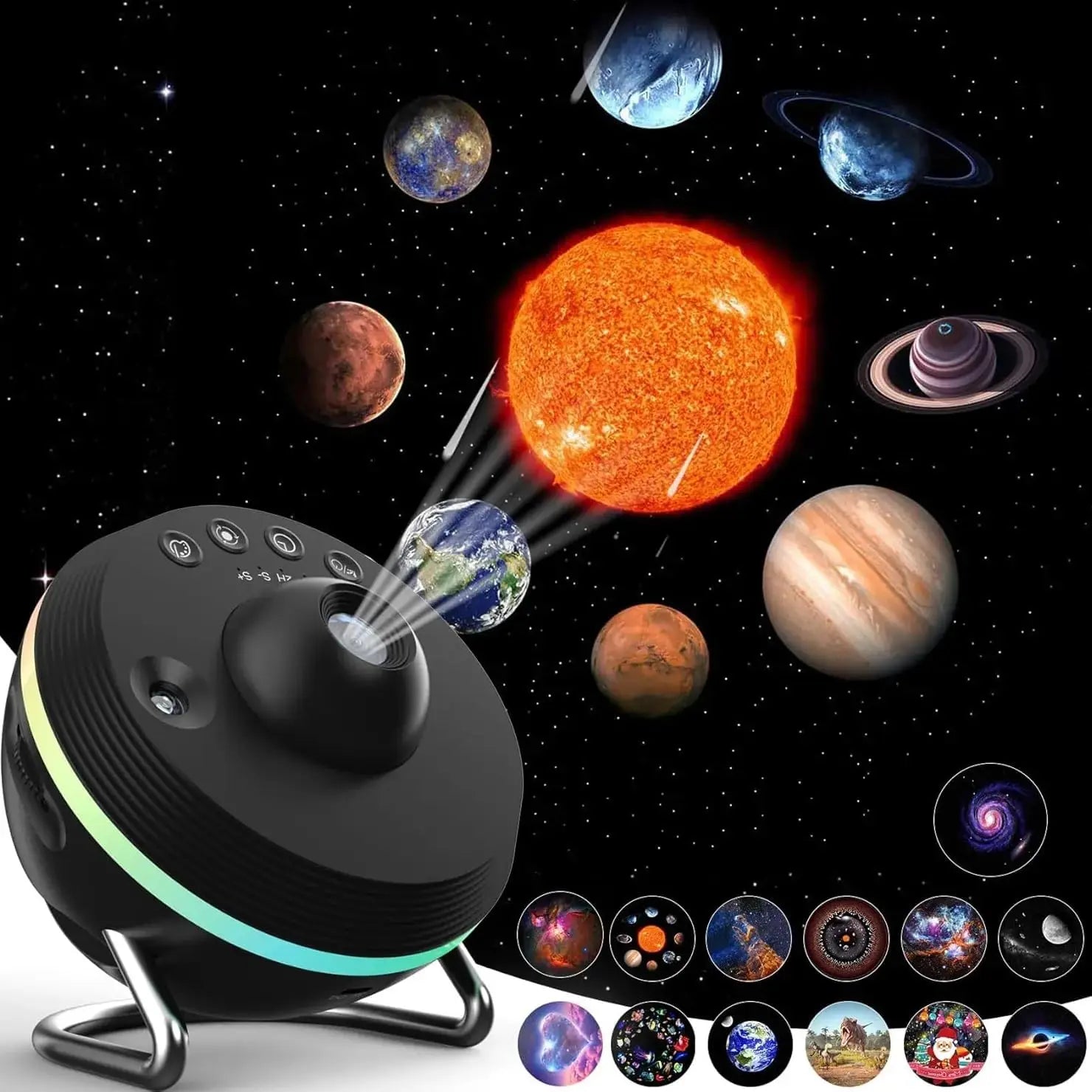 Galaxy Projector 13-in-1 HD Planetarium – Shooting Stars, Timer, 360°, 230 sq ft Main image