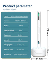 NATFIRE NK3 Pro Smart Visual Ear Cleaner – 1296P HD WiFi Otoscope Ear Wax Removal Kit